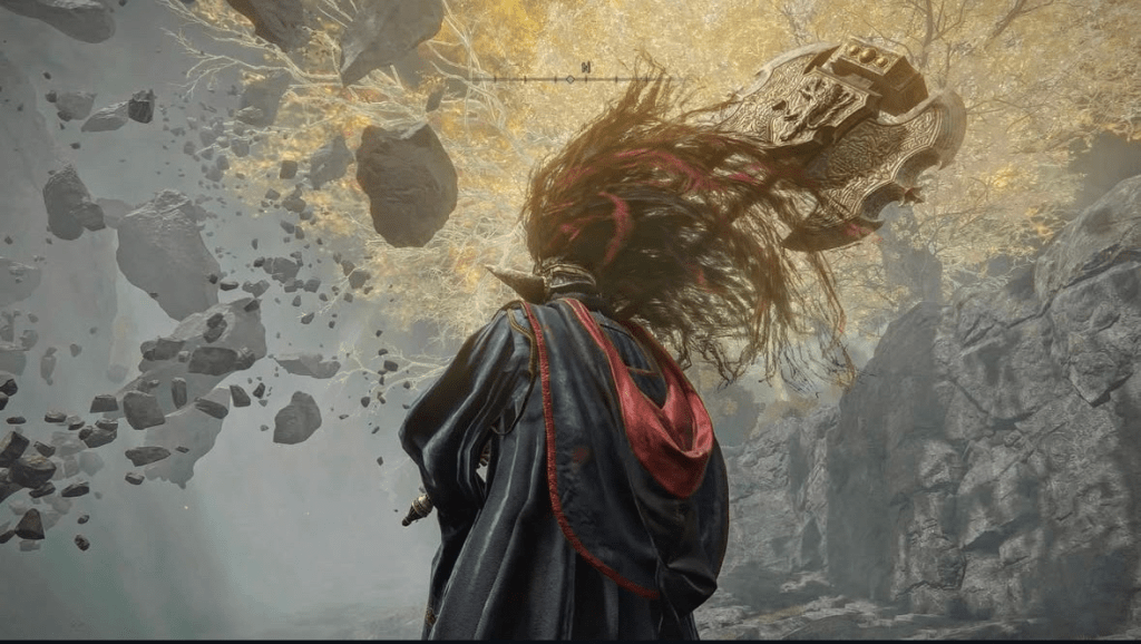 An in-game screenshot in Elden Ring of the Tarnished looking at the entrance to Nokron.